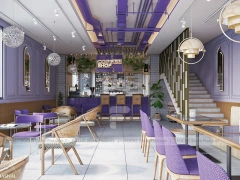 Lavender Milk Tea Shop Seating Layout