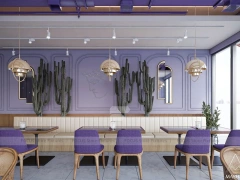Lavender Milk Tea Shop Seating Layout