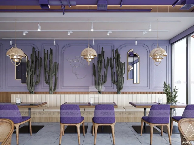 Lavender Milk Tea Shop Seating Layout