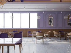 Lavender Milk Tea Shop Seating Layout