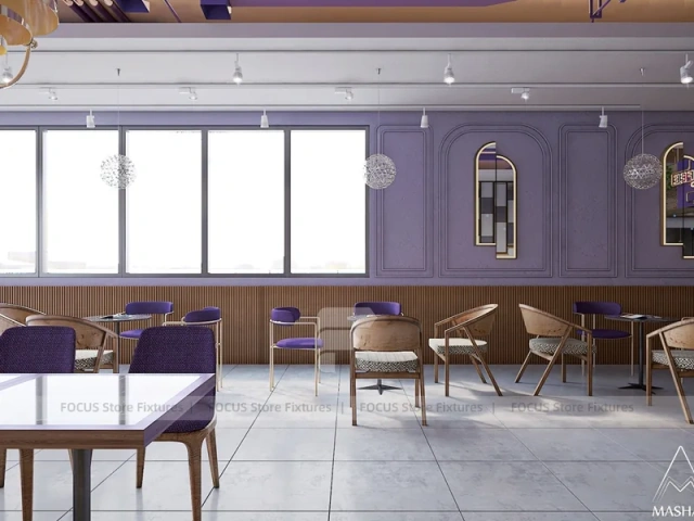 Lavender Milk Tea Shop Seating Layout