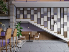 Lavender Milk Tea Shop Seating Layout
