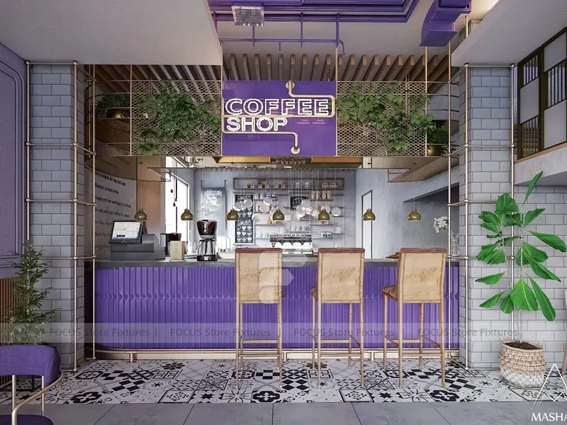 Lavender Milk Tea Shop Seating Layout