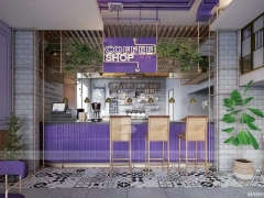 Lavender Milk Tea Shop Seating Layout