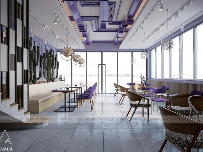 Lavender Milk Tea Shop Seating Layout