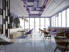 Lavender Milk Tea Shop Seating Layout