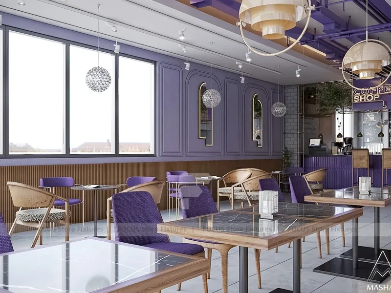 Lavender Milk Tea Shop Seating Layout