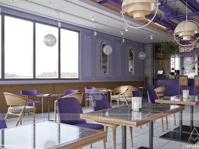 Lavender Milk Tea Shop Seating Layout