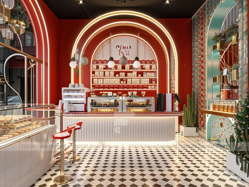Long White Coffee Bar Counter