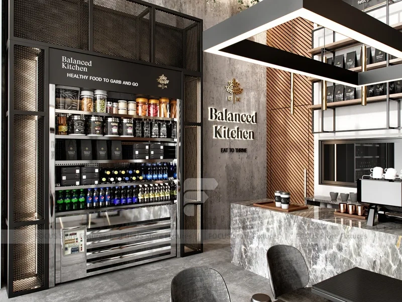 Marble Coffee Shop Seating Niche Design