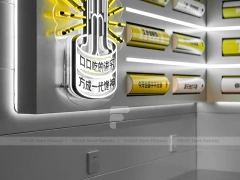 Metallic Fast Beverage Counter Kiosk