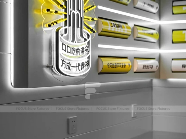 Metallic Fast Beverage Counter Kiosk
