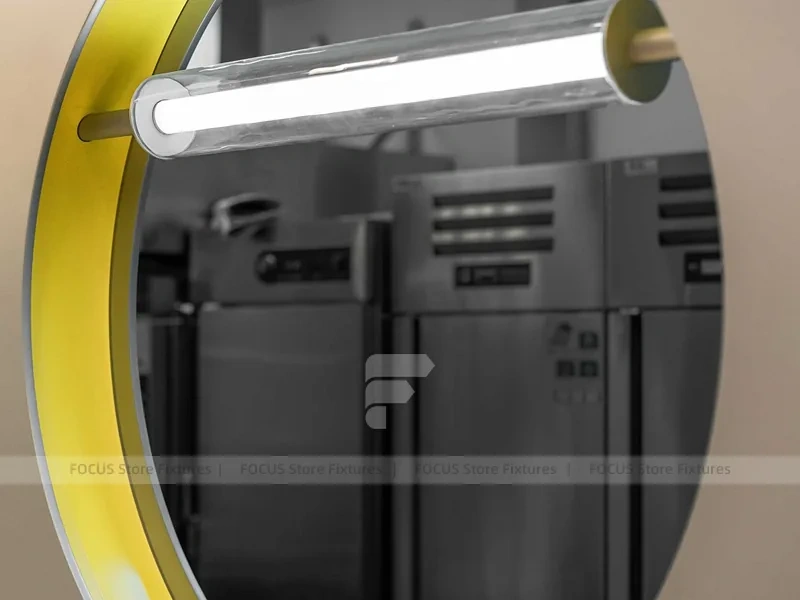Metallic Fast Beverage Counter Kiosk