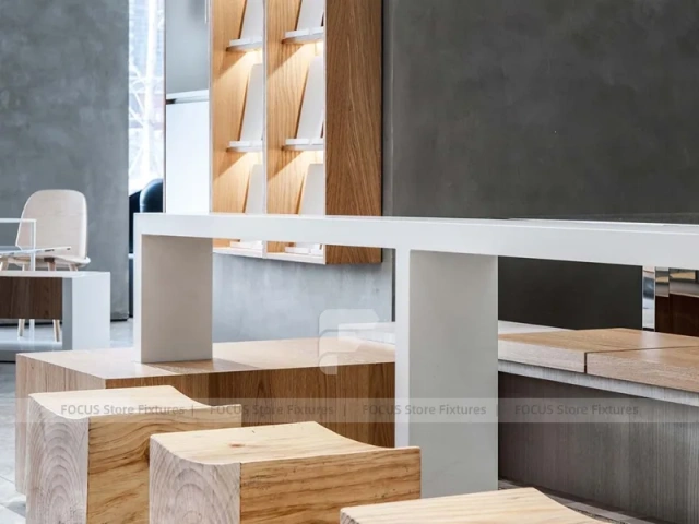 Minimal Black Beverage Shelf Wall Detail