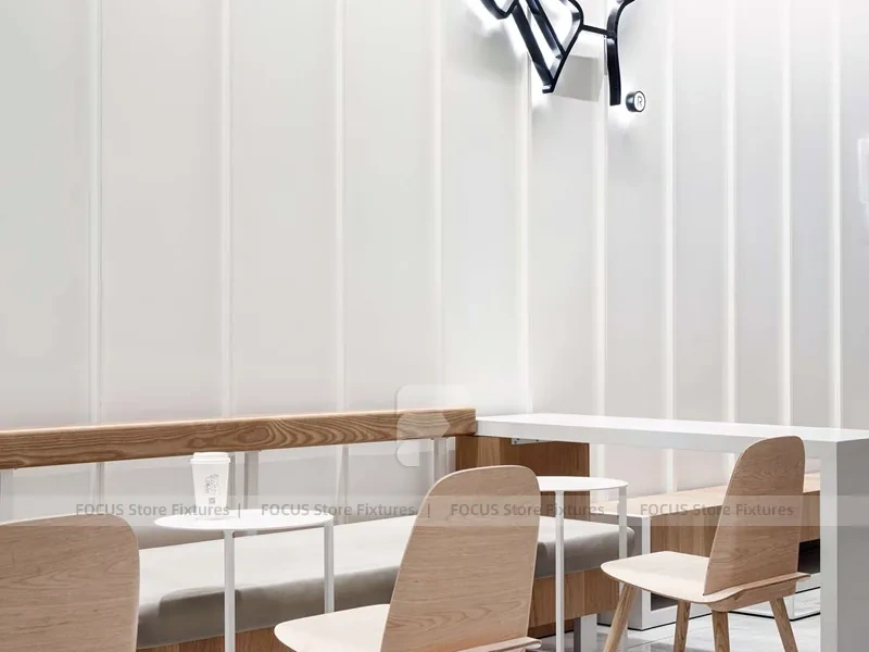 Minimal Black Beverage Shelf Wall Detail