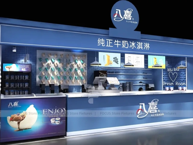 Minimal Black Coffee Shop Counter Front