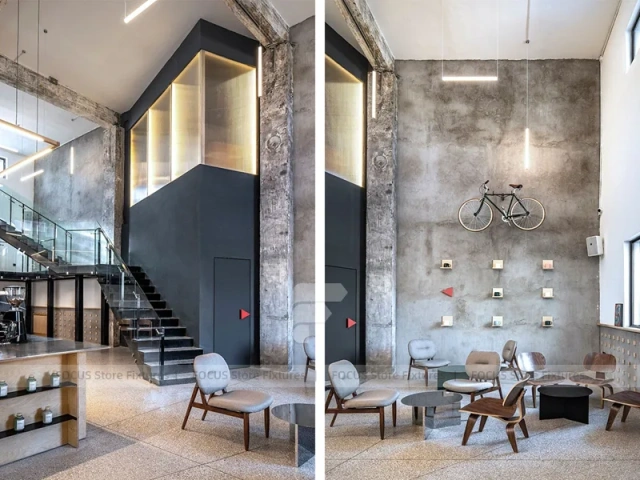 Minimal Gray Cafe Exterior Facade