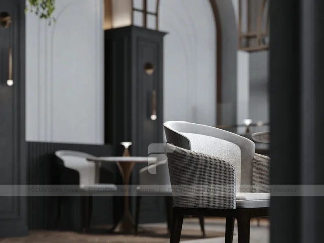 Minimal White Beverage Bar Counter Layout