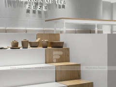 Minimal White Beverage Shop Counter Plan