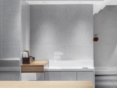 Minimal White Beverage Shop Counter Plan