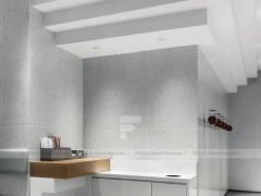 Minimal White Beverage Shop Counter Plan