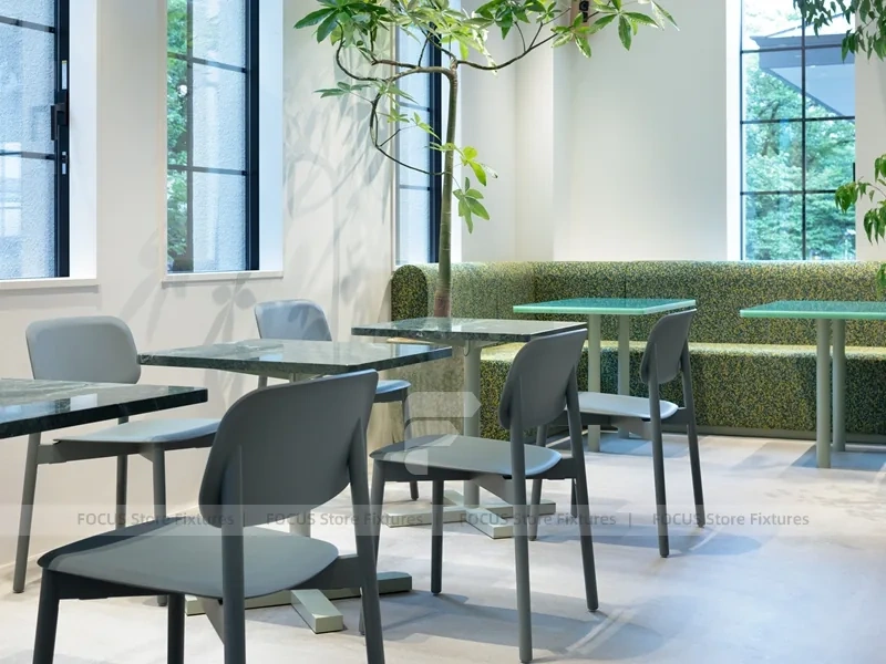 Minimal White Tea Lounge Seating Layout