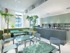 Minimal White Tea Lounge Seating Layout