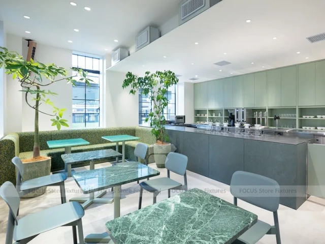 Minimal White Tea Lounge Seating Layout