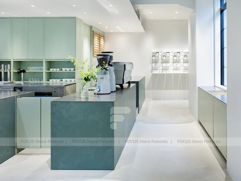 Minimal White Tea Lounge Seating Layout