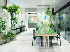 Minimal White Tea Lounge Seating Layout