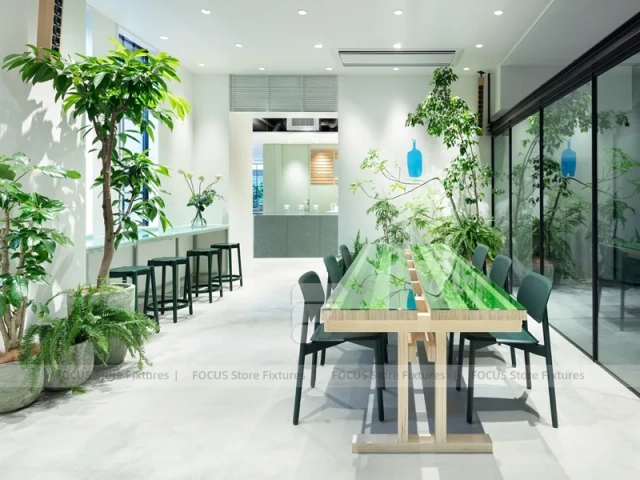 Minimal White Tea Lounge Seating Layout