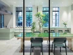 Minimal White Tea Lounge Seating Layout