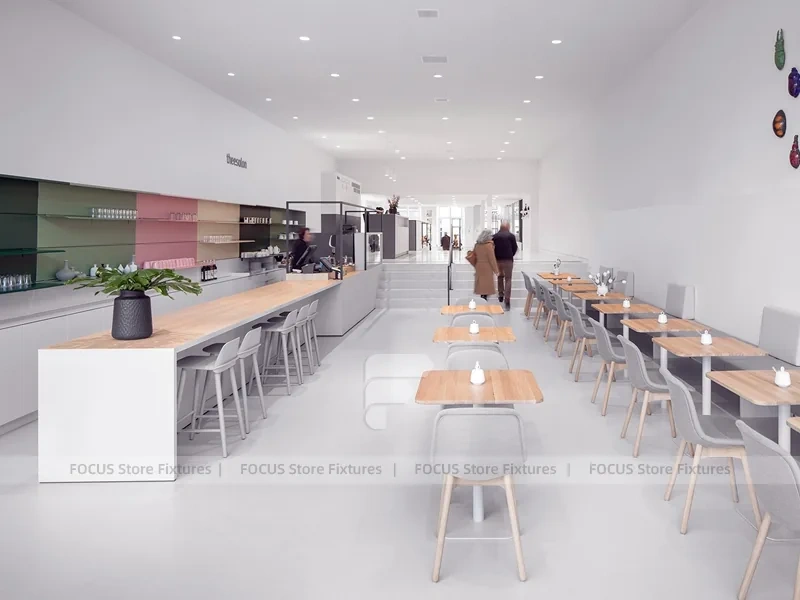 Minimalist White And Green Juice Bar Lounge