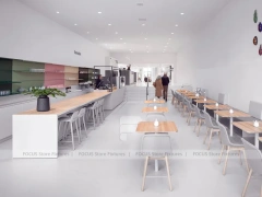 Minimalist White And Green Juice Bar Lounge
