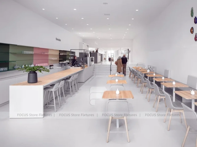Minimalist White And Green Juice Bar Lounge
