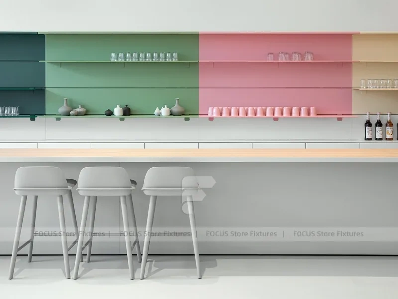 Minimalist White And Green Juice Bar Lounge