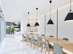 Minimalist White And Green Juice Bar Lounge