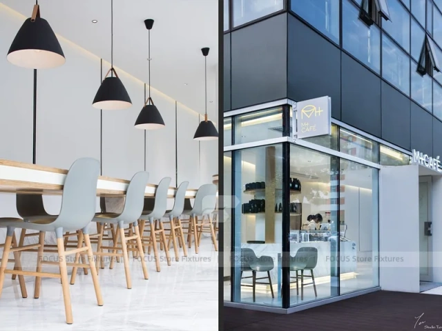 Minimalist White And Green Juice Bar Lounge