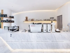 Minimalist White And Green Juice Bar Lounge