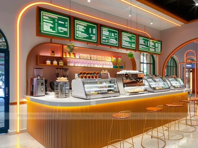 Mint Pink Beverage Bar Wall Counter