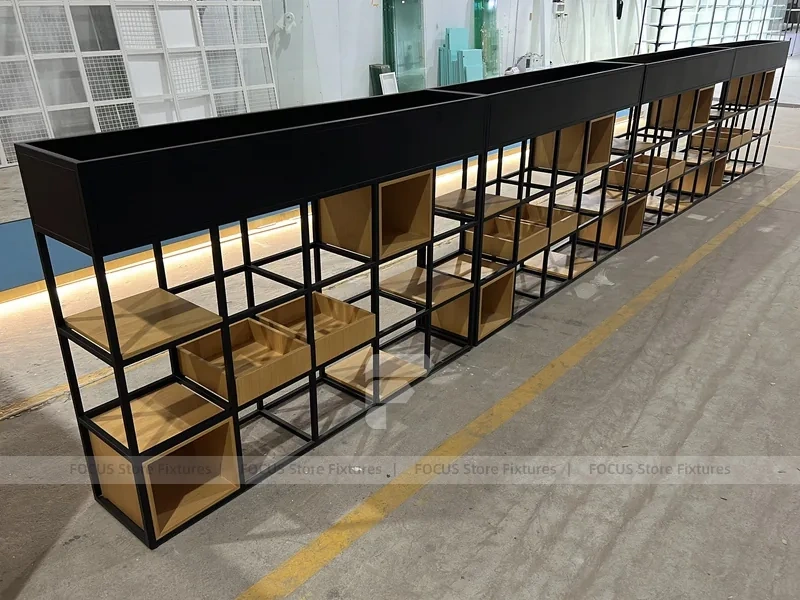 Mint Tile Beverage Wall Shelving Detail