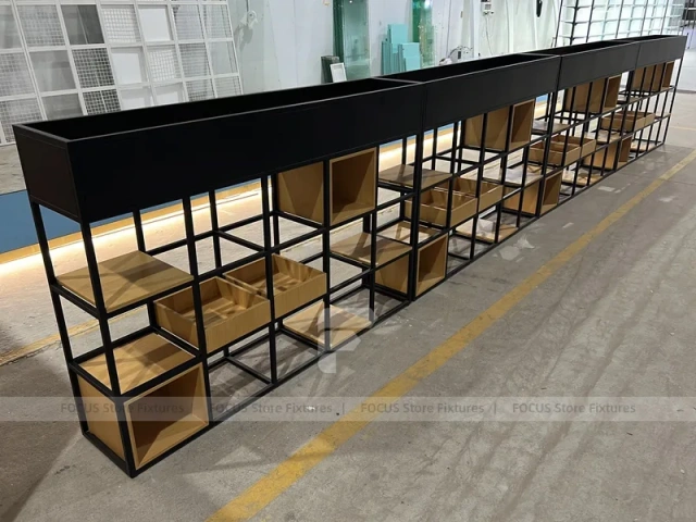 Mint Tile Beverage Wall Shelving Detail