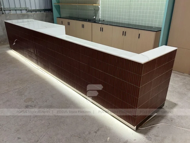 Mint Tile Beverage Wall Shelving Detail