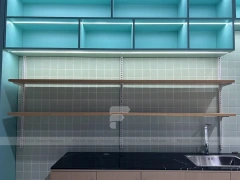 Mint Tile Beverage Wall Shelving Detail