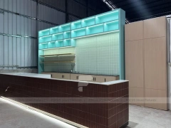 Mint Tile Beverage Wall Shelving Detail