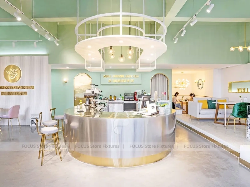 Mint White Dessert Cafe Window Seating