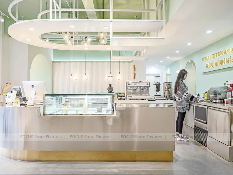 Mint White Dessert Cafe Window Seating