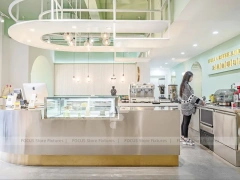 Mint White Dessert Cafe Window Seating