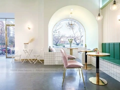Mint White Dessert Cafe Window Seating