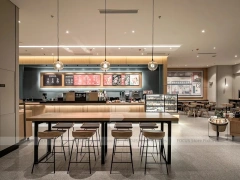 Modern Bakery Coffee Counter Seating Layout